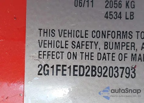 2011 Chevrolet Camaro 1Ls from USA, damaged, VIN 2G1FE1ED2B9203793